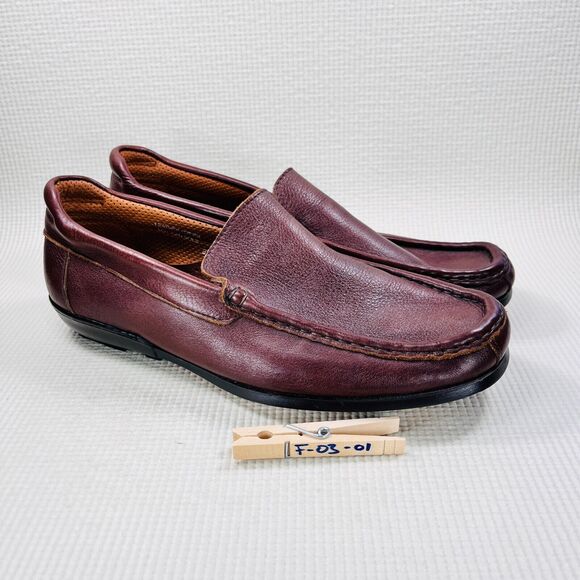 Vincenti Soft Calfskin Leather Driving Loafers Slip On Vero Cuoio Mens Size 9.5